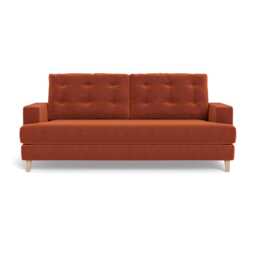 Heal's Mistral 3 Str Sofa Cotton Velvet Russet Natural Feet