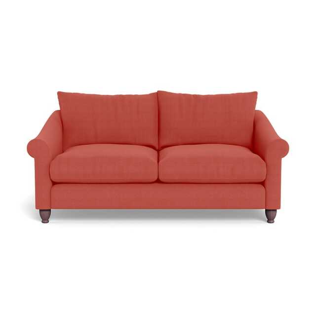 Heal's Devon 3 Seater Linen Grenadine Dark Brown Feet