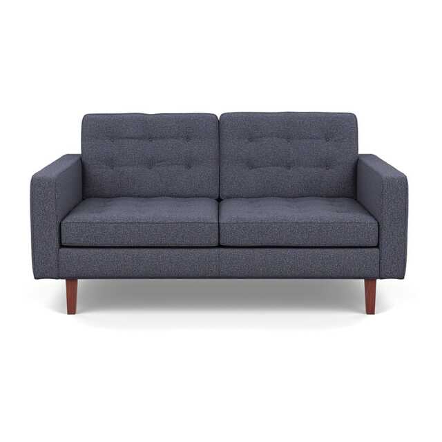 Heal's Hepburn 2 Seater Loop Boucle Navy Walnut