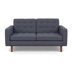 Heal's Hepburn 2 Seater Loop Boucle Navy Walnut
