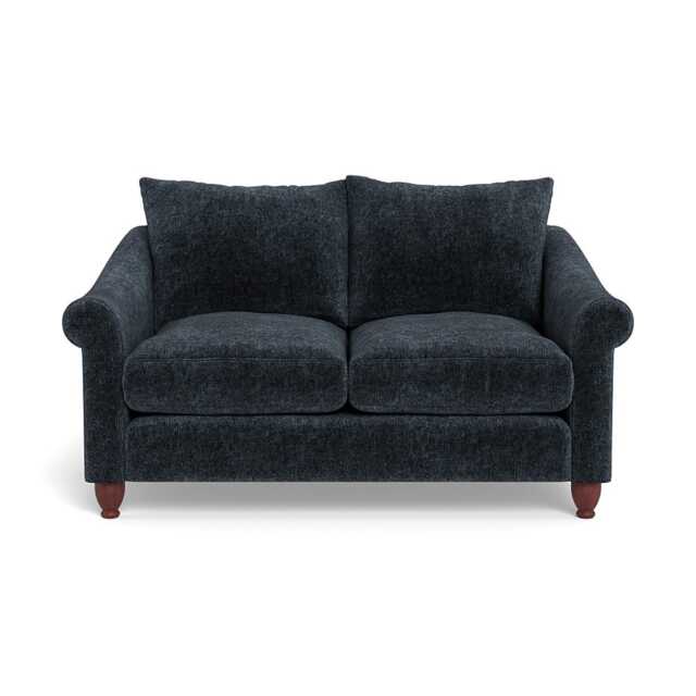 Heal's Devon 2 Seater Boucle Velvet Space Walnut Stained Beech Feet