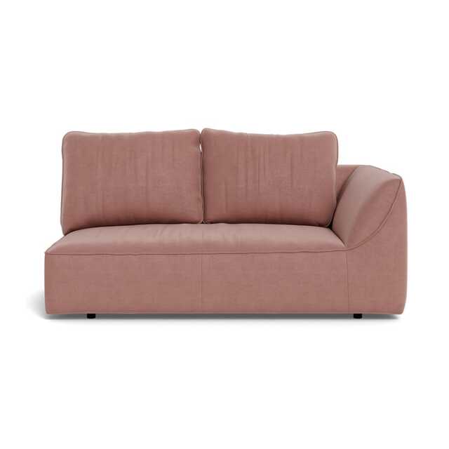 Heal's Morven Right Hand Facing 2 Seater Unit Smart Luxe Velvet Dusky Pink