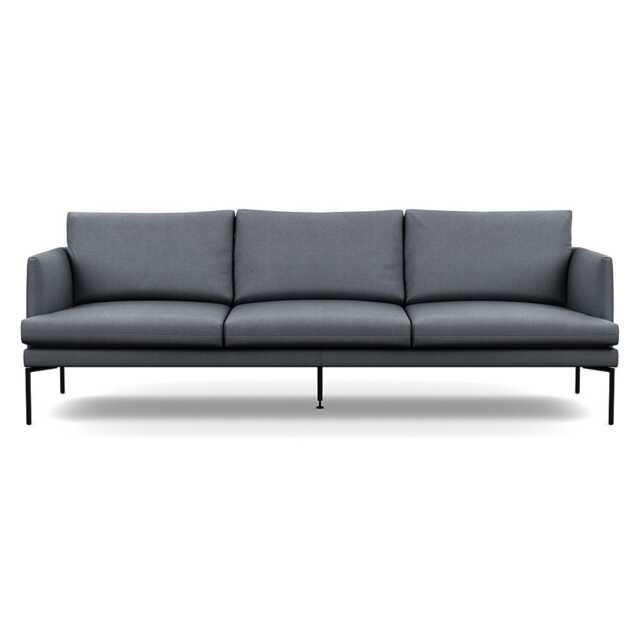 Heal's Matera 4 Seater Sofa Siena Cotton Shale Grey Black Feet