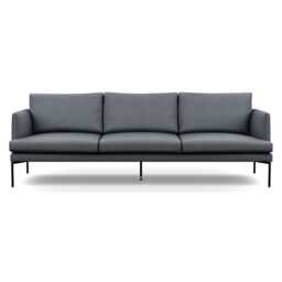 Heal's Matera 4 Seater Sofa Siena Cotton Shale Grey Black Feet