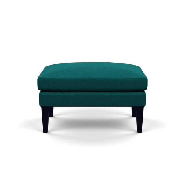 Heal's Wallis Ottoman Brushed Cotton Pine Black Feet