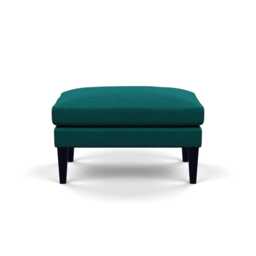 Heal's Wallis Ottoman Brushed Cotton Pine Black Feet