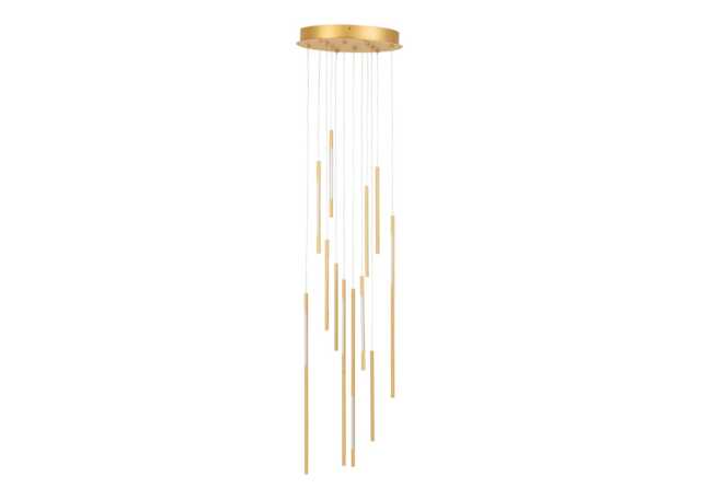 Heal's Saber LED Chandelier 12 Light Cluster Pendant Gold - image 1
