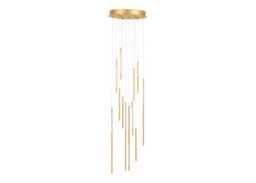 Heal's Saber LED Chandelier 12 Light Cluster Pendant Gold