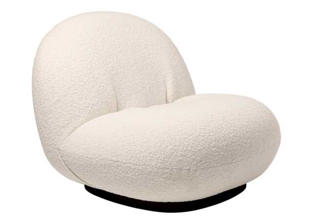 Gubi Pacha Lounge Chair with Matt Black Base