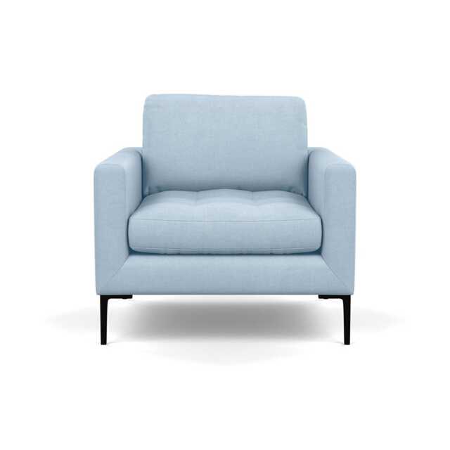 Heal's Eton Armchair Capelo Linen-Cotton Sea Shanty Black Feet