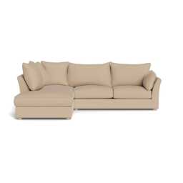 Heal's Tailor Left Hand Facing Corner Sofa Capelo Linen-Cotton Bamboo Natural Feet