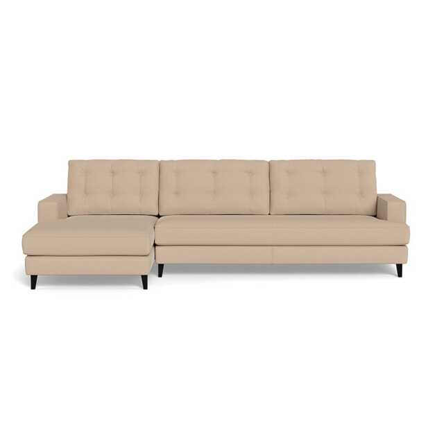 Heal's Mistral Left Hand Facing Corner Sofa Capelo Linen-Cotton Bamboo Black Beech Feet - image 1