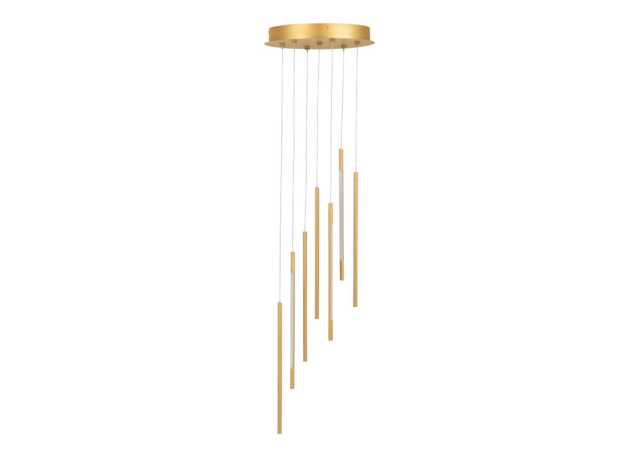 Heal's Saber LED Chandelier 7 Light Cluster Pendant Gold - image 1