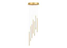 Heal's Saber LED Chandelier 7 Light Cluster Pendant Gold