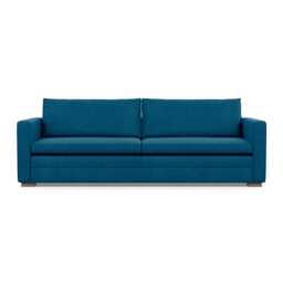 Heal's Palermo 5 Seater Sofa St Moritz Wool Teal 149 Walnut Feet