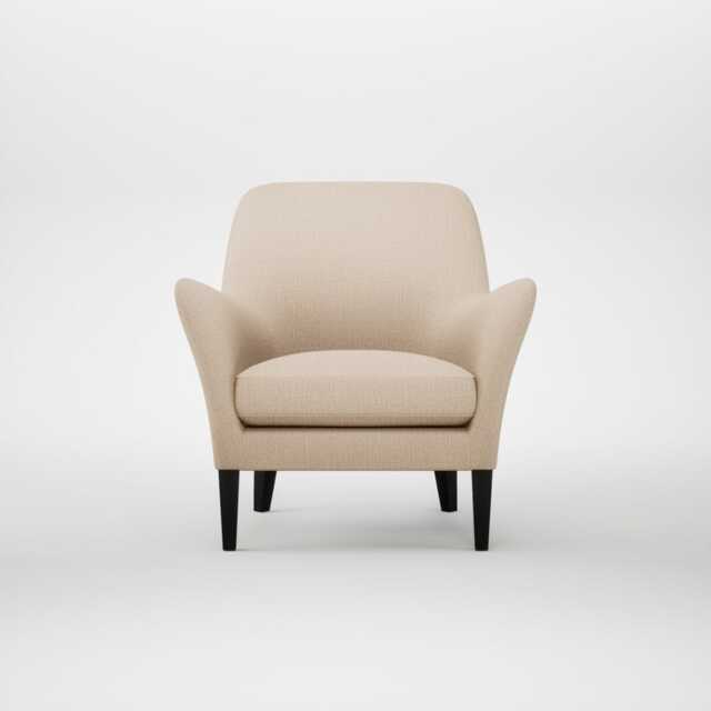 Heal's Wallis Armchair Smart Cotton Linen Rice Black Feet
