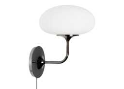 Gubi Stemlite Wall Light Black Chrome - thumbnail 1