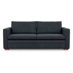 Heal's Palermo 3 Seater Sofa St Moritz Wool Blue 150 Walnut Feet