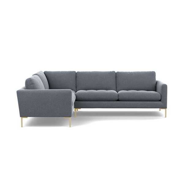 Heal's Eton Left Hand Facing Corner Sofa Textured Boucle Steel Brass Feet