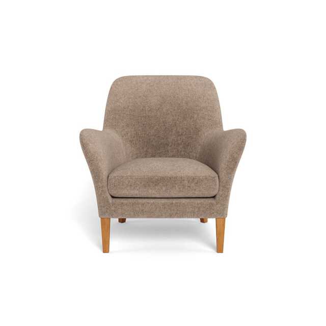 Heal's Wallis Armchair Boucle Velvet Rocky Stained Oak Feet - image 1