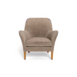 Heal's Wallis Armchair Boucle Velvet Rocky Stained Oak Feet - thumbnail 2