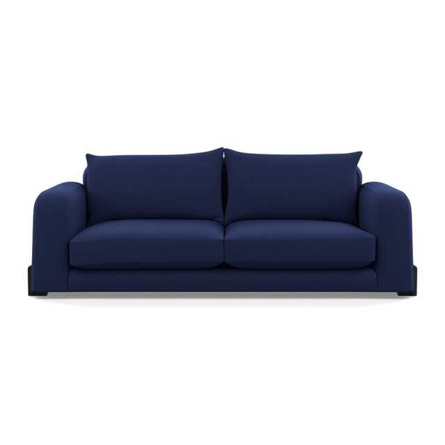 Heal's Nuvola 4 Seater Sofa Melton Wool New Navy Black Beech Feet