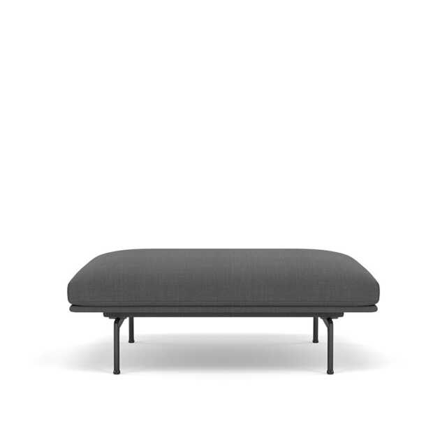 Muuto Outline Pouf Kvadrat Remix Fabric Dark Grey 163