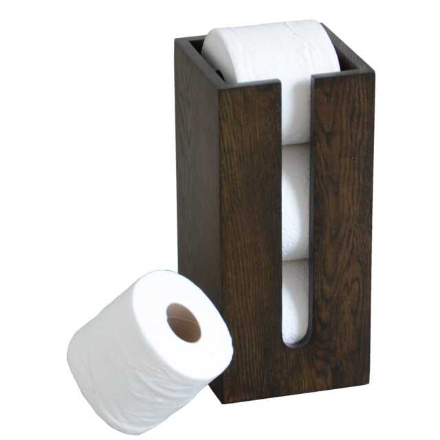 Wireworks Dark Oak MEzza Roll Holder Box