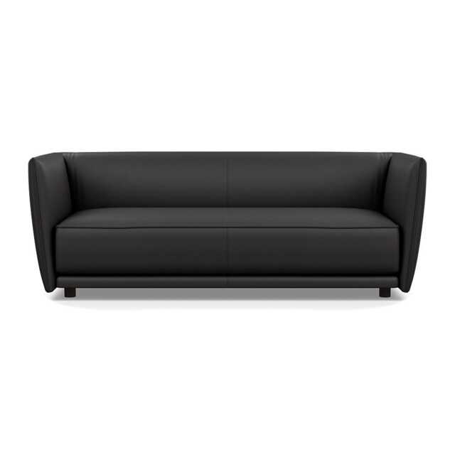 Heal's Valley 3 Seater Sofa Grain Graphite Walnut Stain Feet - image 1