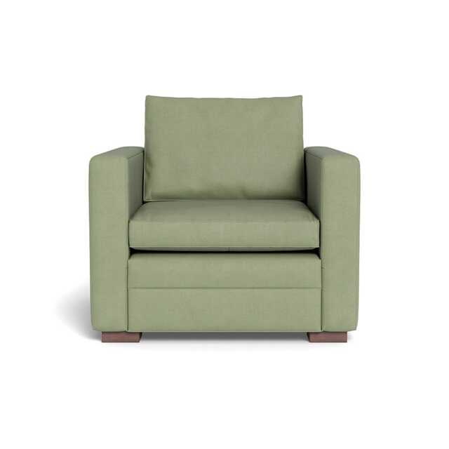 Heal's Palermo Armchair Siena Cotton Pistachio Walnut Feet - image 1