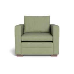 Heal's Palermo Armchair Siena Cotton Pistachio Walnut Feet