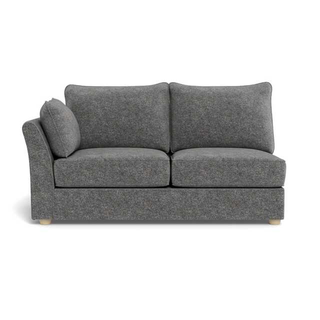 Heal's Tailor Medium Left Hand Facing Corner Unit Melton Wool Shale Natural Feet