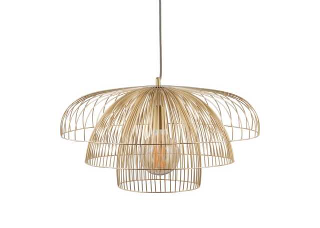 Heal's Makiko Pendant Light Satin Brass Large