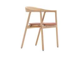 Gazzda Muna Chair Dakar Leather Whisky White Oiled Oak