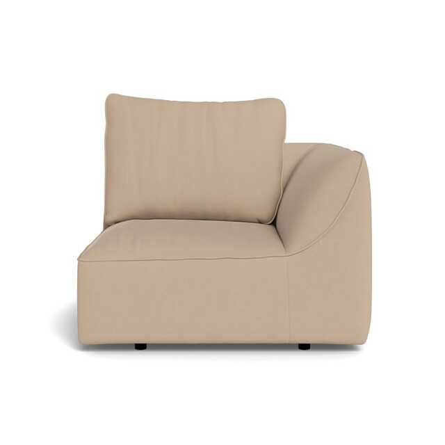 Heal's Morven Right Hand Facing Single Unit Capelo Linen-Cotton Bamboo Black Feet