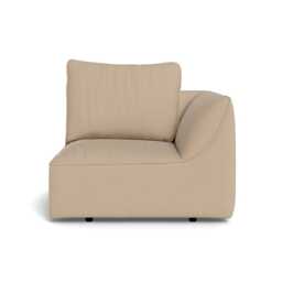 Heal's Morven Right Hand Facing Single Unit Capelo Linen-Cotton Bamboo Black Feet