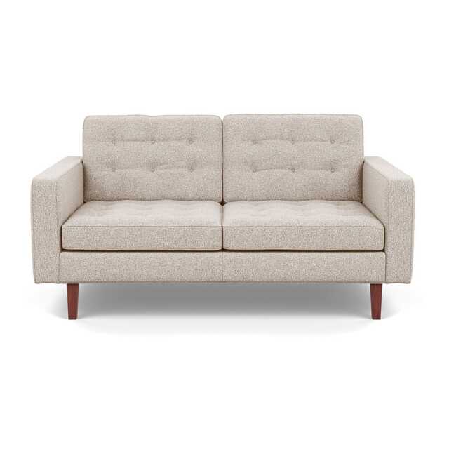 Heal's Hepburn 2 Seater Loop Boucle Taupe Walnut