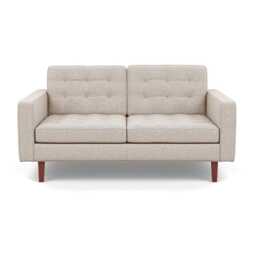 Heal's Hepburn 2 Seater Loop Boucle Taupe Walnut
