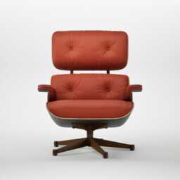 Eames Lounge Chair Cherry Natural Contemporary L50 22 Red Stone Polished Black Base 05 - thumbnail 1