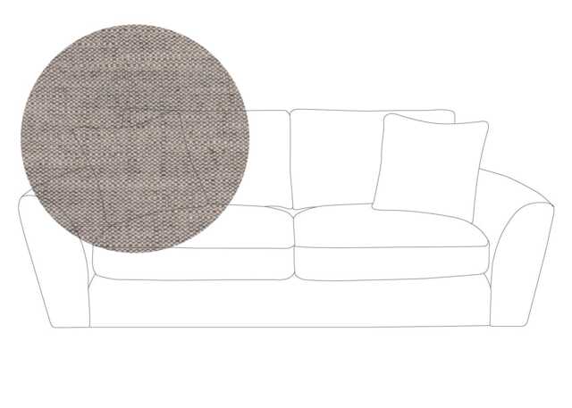 Heal's Snooze 4 Seater Sofa Broad Weave Pebble Black Feet