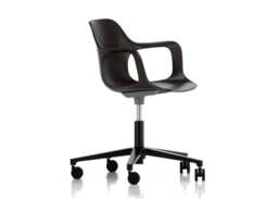 Vitra HAL RE Armchair Studio in Deep Black 12 Castors - thumbnail 1