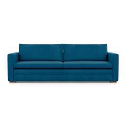 Heal's Palermo 5 Seater Sofa St Moritz Wool Teal 149 Brass and Walnut Feet