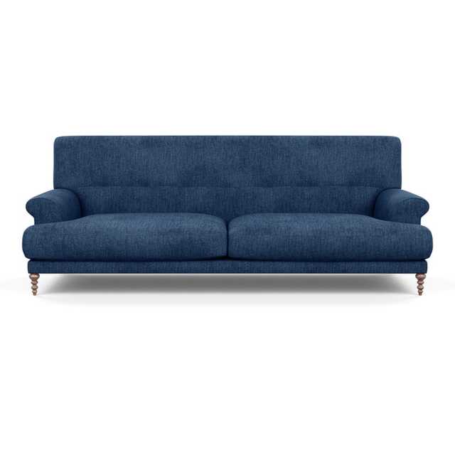 Scp Oscar 3 Seater Informal Sofa Broad Weave Lagoon Walnut Feet