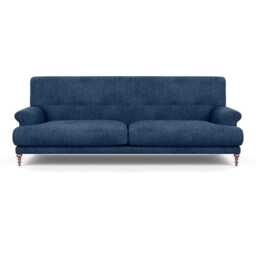 Scp Oscar 3 Seater Informal Sofa Broad Weave Lagoon Walnut Feet