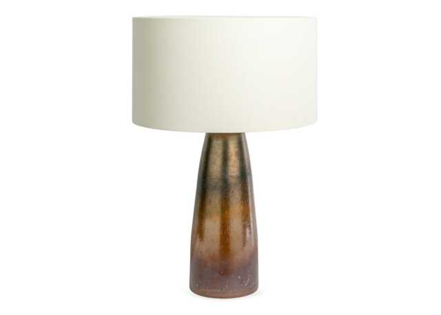 Heal's Ryde Glass Dual Light Table Lamp Bronze/Green