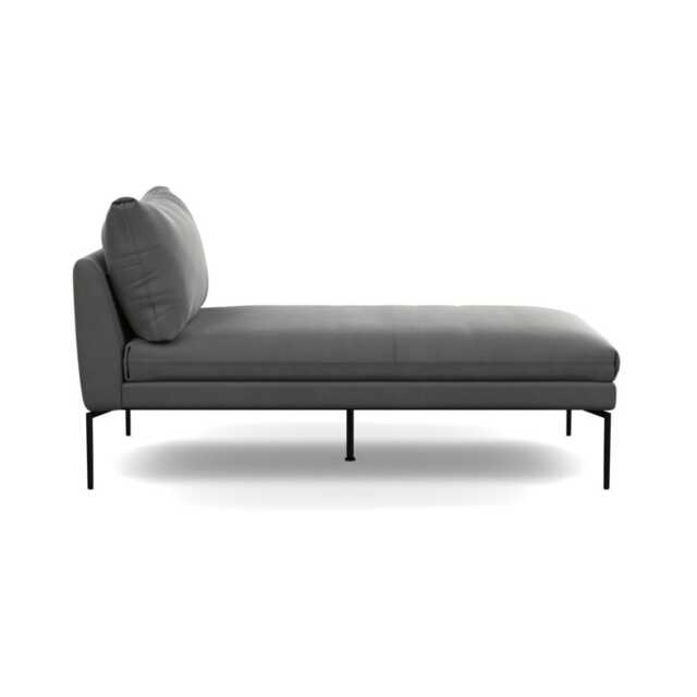 Heal's Matera Chaise Longue Nobilis Velvet Dolphin Black Feet