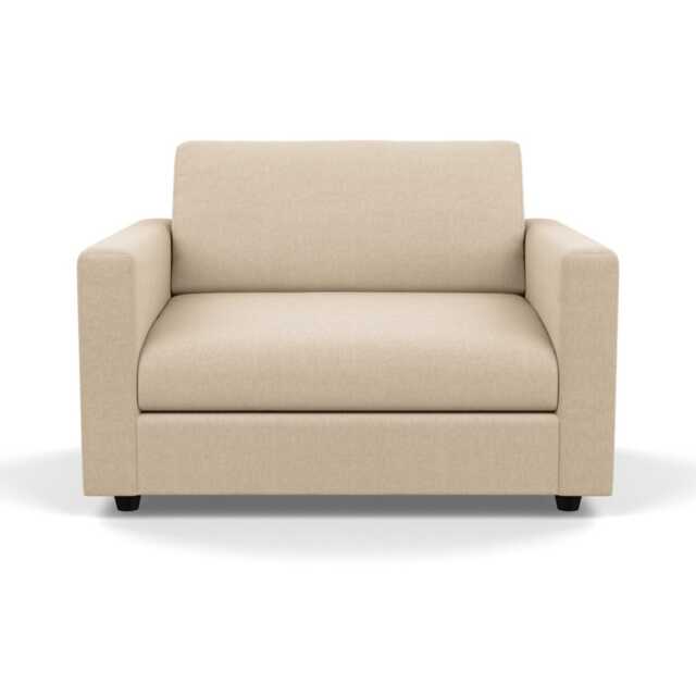 Heal's Nimbus II Loveseat Brushed Cotton Oat Black Feet - image 1