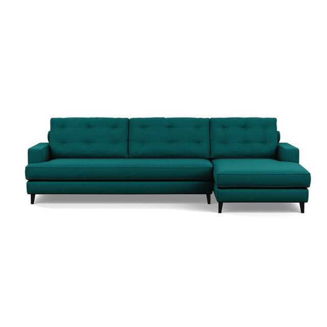 Heal's Mistral Right Hand Facing Corner Sofa Brushed Cotton Pine Black Feet