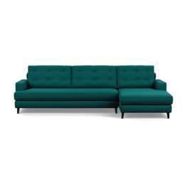Heal's Mistral Right Hand Facing Corner Sofa Brushed Cotton Pine Black Feet