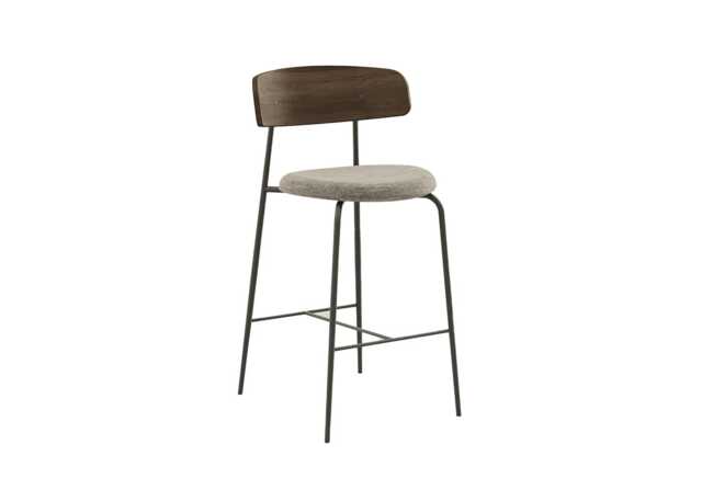 Paul Rogers Cover Bar Chair Dark Walnut